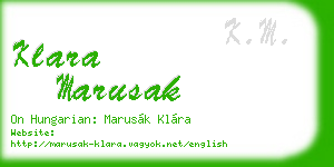 klara marusak business card
